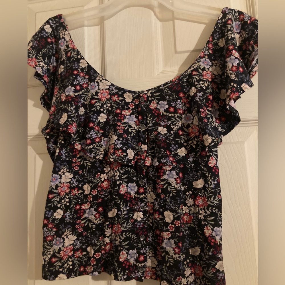 Floral print crop top